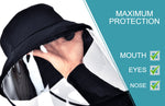 Protect ™: Adjustable Size Hat with Protective Visor